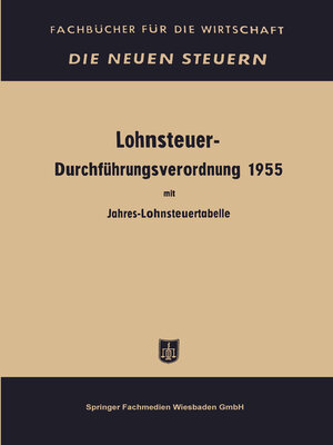 cover image of Lohnsteuer-Durchführungsverordnung